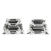 0.46 cttw Pair of Trapezoid Natural Diamonds : E / SI2